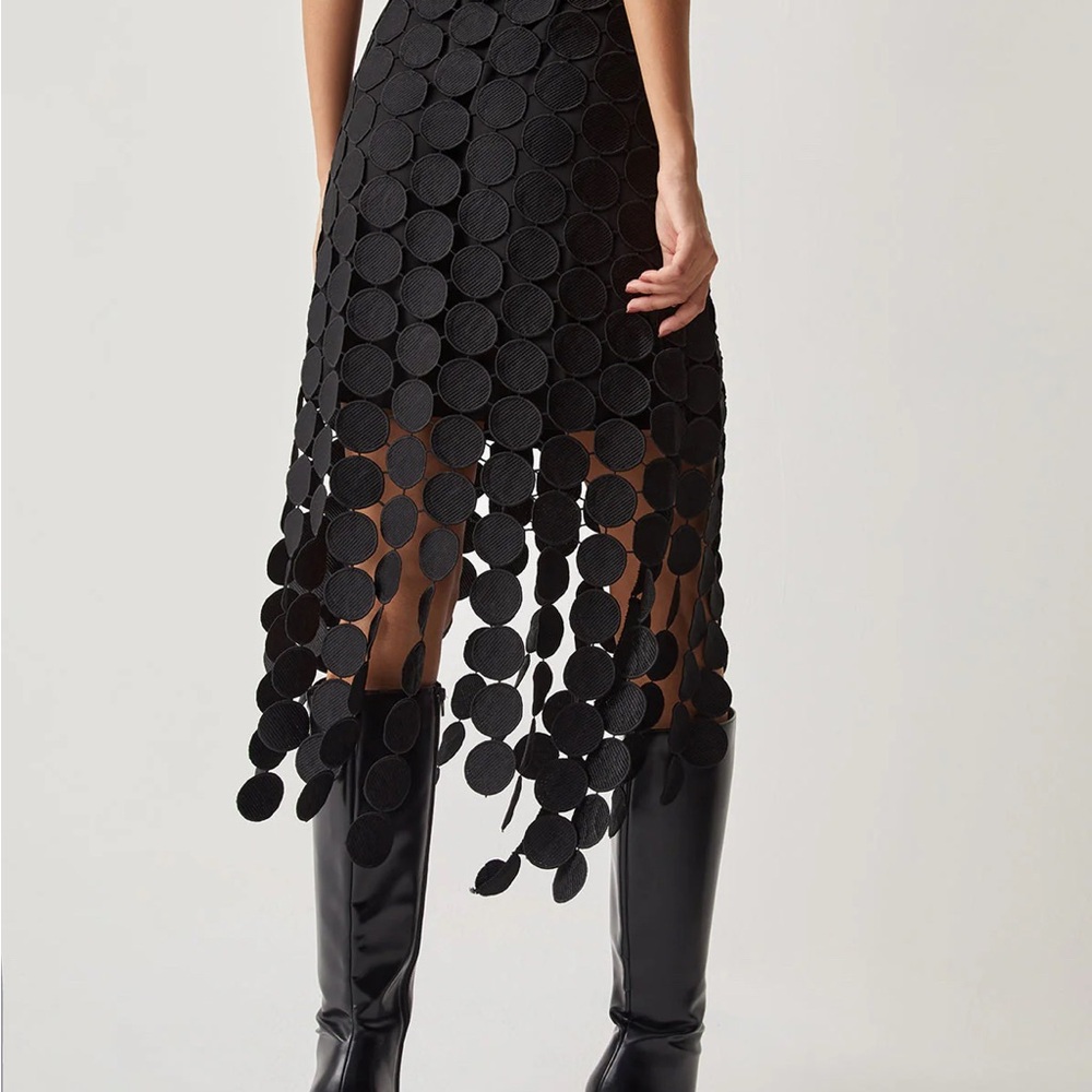 Commense Black Midi Skirt - Picture 2 of 5